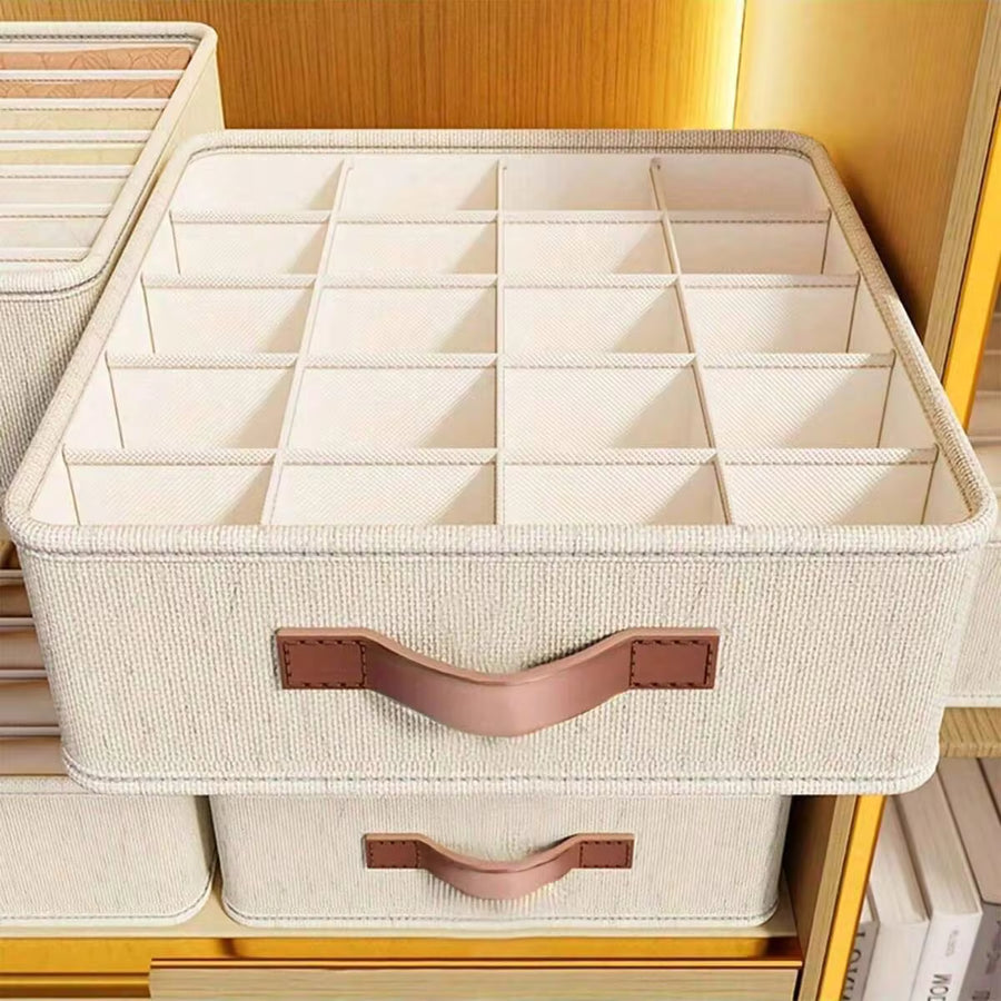 1/2pcs Tianshan Underwear Storage Box - Bedroom Underwear Drawer Organizer With Dividers, Multi-Functional Dormitory Household Wardrobe Underwear Container
