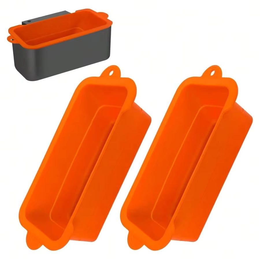 Silicone Grease Cup Liners For Blackstone 36 28 22 17 Inch Griddle, 2 Pack Reusable Grease Catcher Liner Grill Grease Tray Accessories For Blackstone